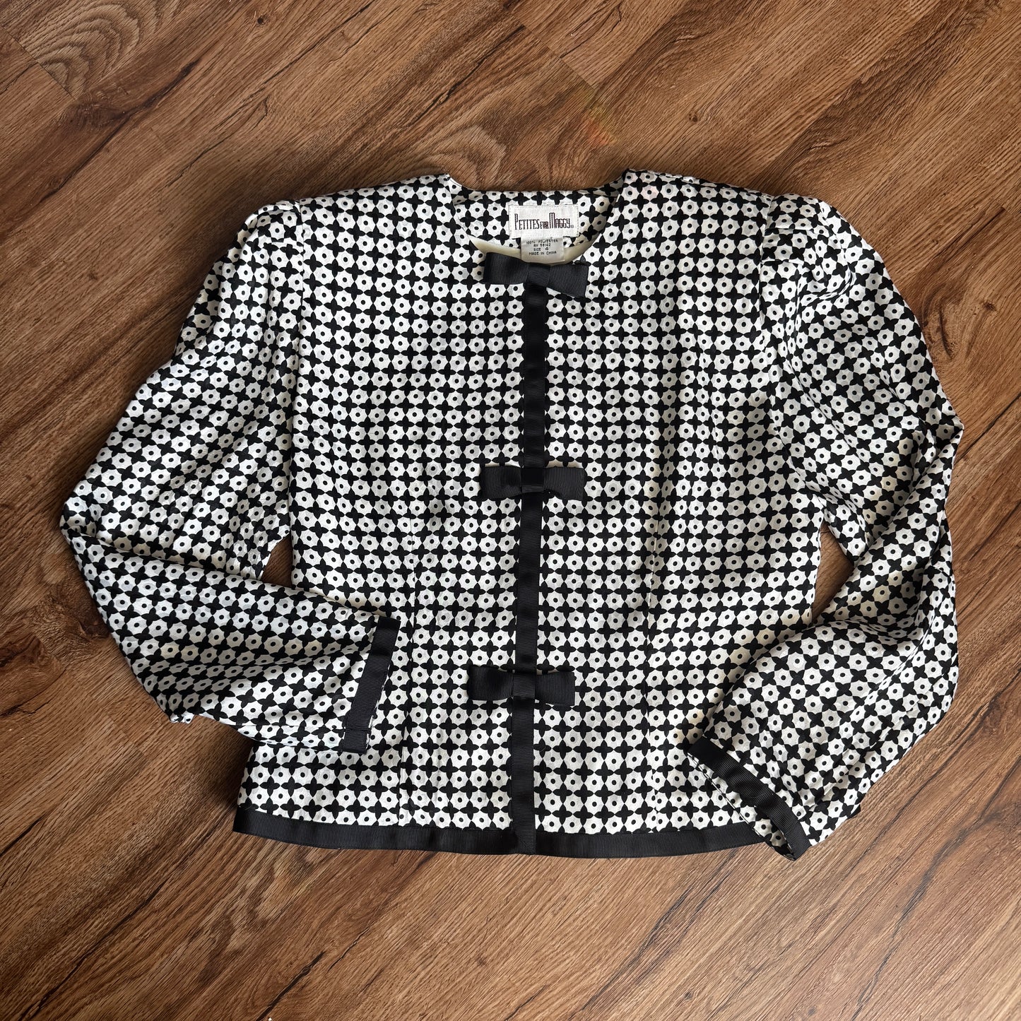 80s 90s Jackie O' Bow Blazer