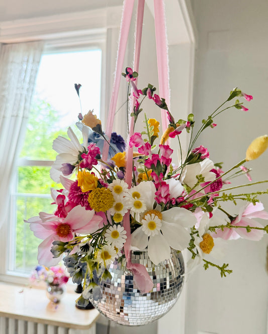 Forever WILDflower Disco Hanging Chiffon 6" Vase