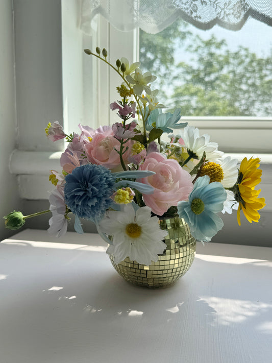 The "Oh, so Pretty" in Gold WILDflower Disco Vase, Small