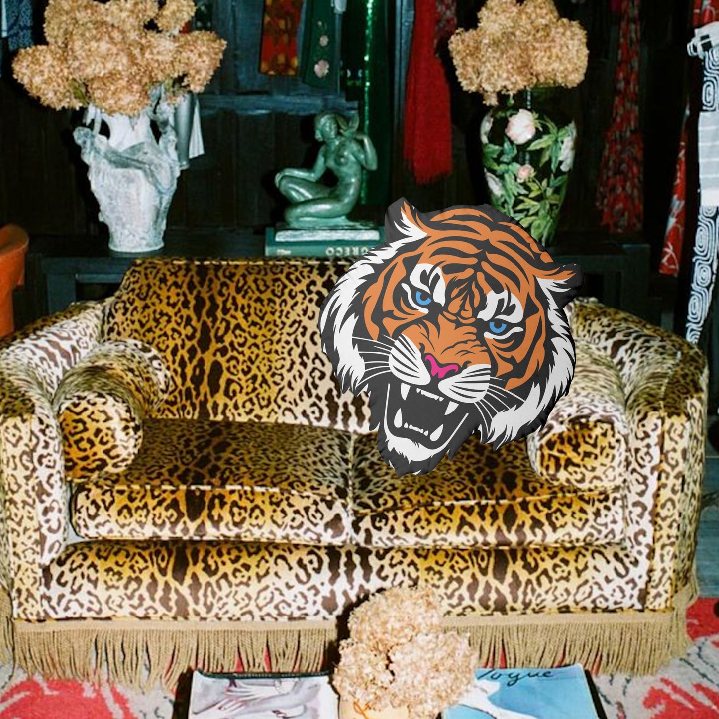 Tiger Dark Colors Pillow