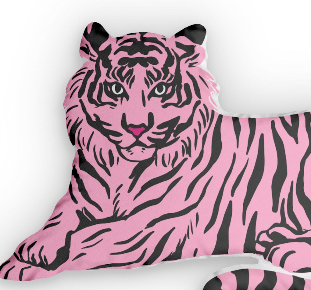 Pink Tiger Pillow