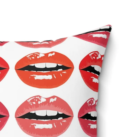 Red Lips Pillow