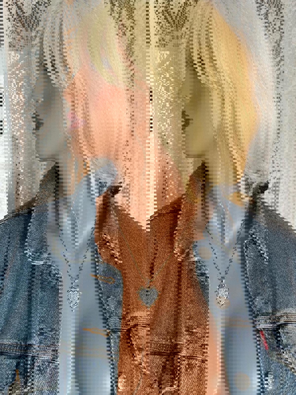 Rhinestone Heart Pendant Necklace, Gold Heart Chain Necklace, Sparkly Layering Necklace, Valentine Gift for Her, Romantic Jewelry