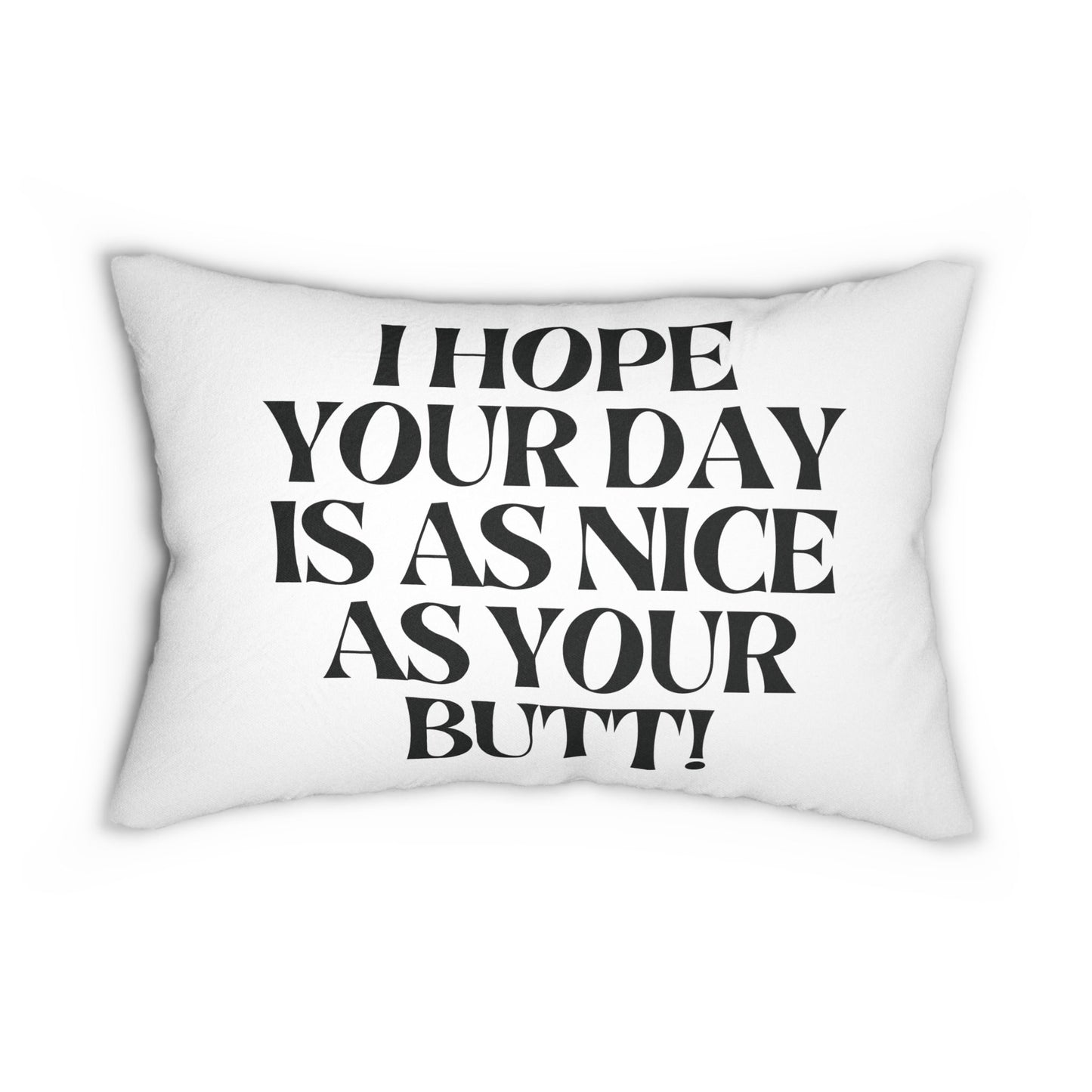 Funny Butt Quote Throw Pillow, Sarcastic Humorous Home Decor, Housewarming New Home Gift, Pop Art Eclectic Lumber Pillow Filler Include