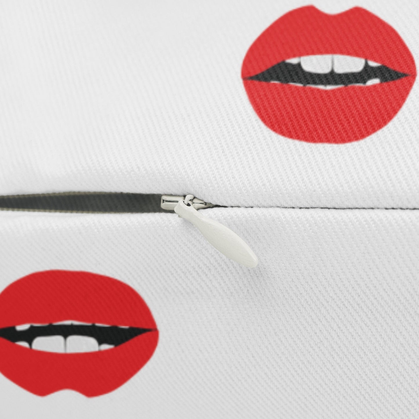 Pop Art Red Lips Kiss Lumbar Pillow