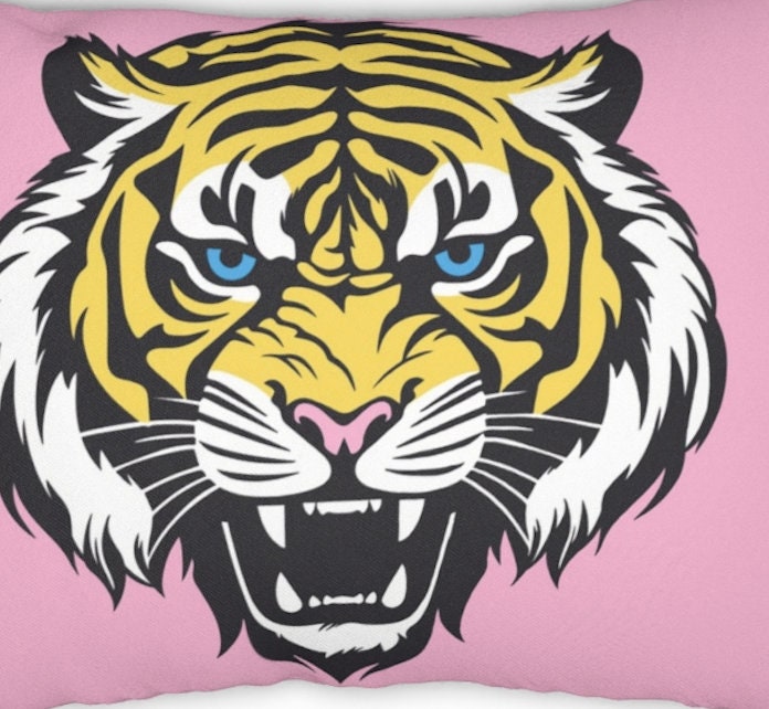 Roar Tiger Pink Pillow