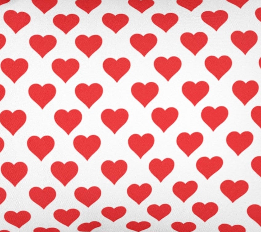 Red Hearts Love Lumbar Pillow