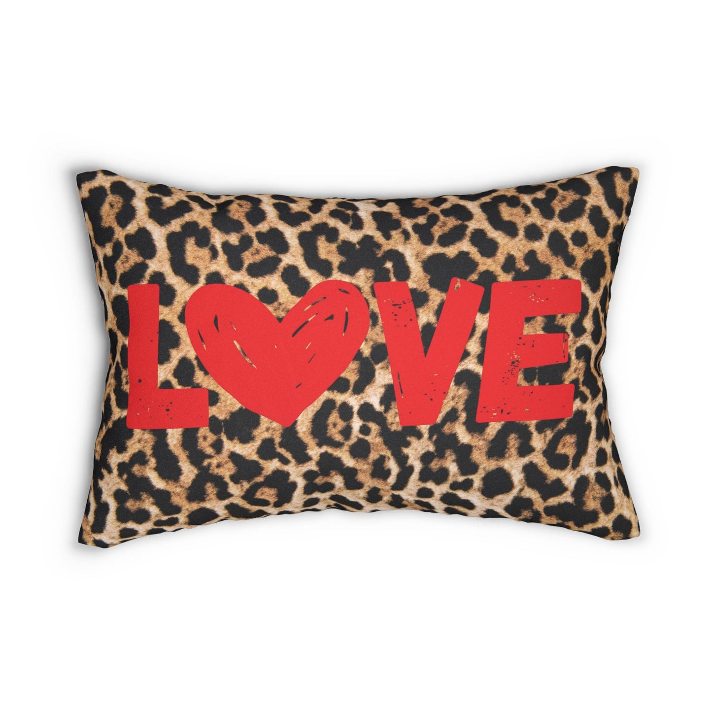 LOVE Leopard Print Pillow