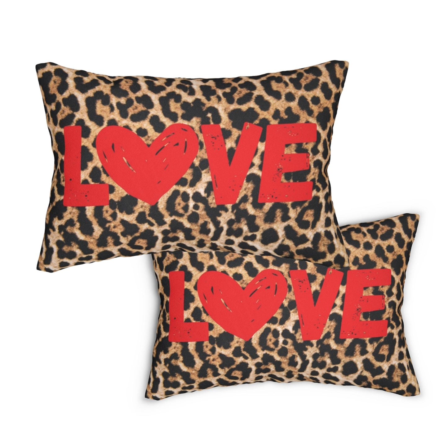 LOVE Leopard Print Pillow