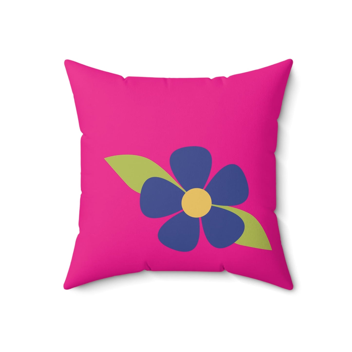 Bright Pink DAISY Mod Square Pillow