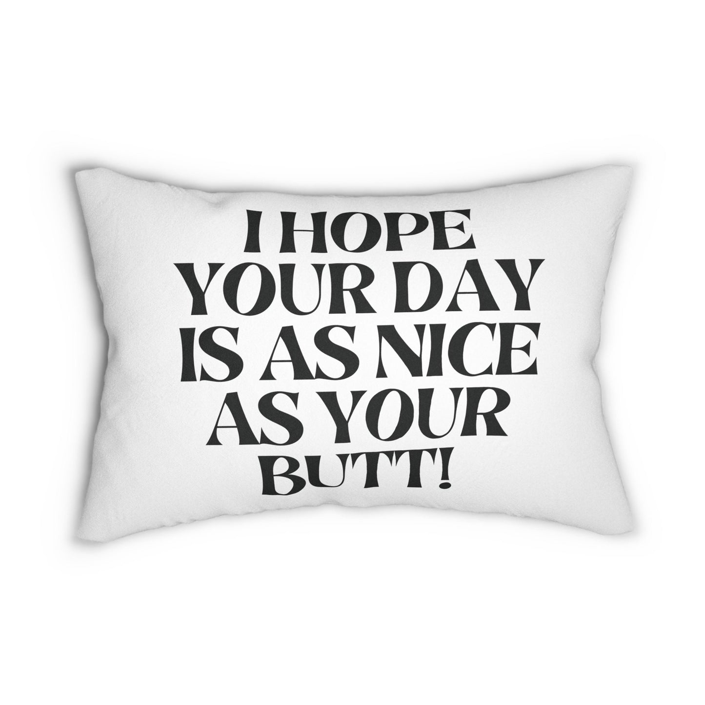 Funny Butt Quote Throw Pillow, Sarcastic Humorous Home Decor, Housewarming New Home Gift, Pop Art Eclectic Lumber Pillow Filler Include