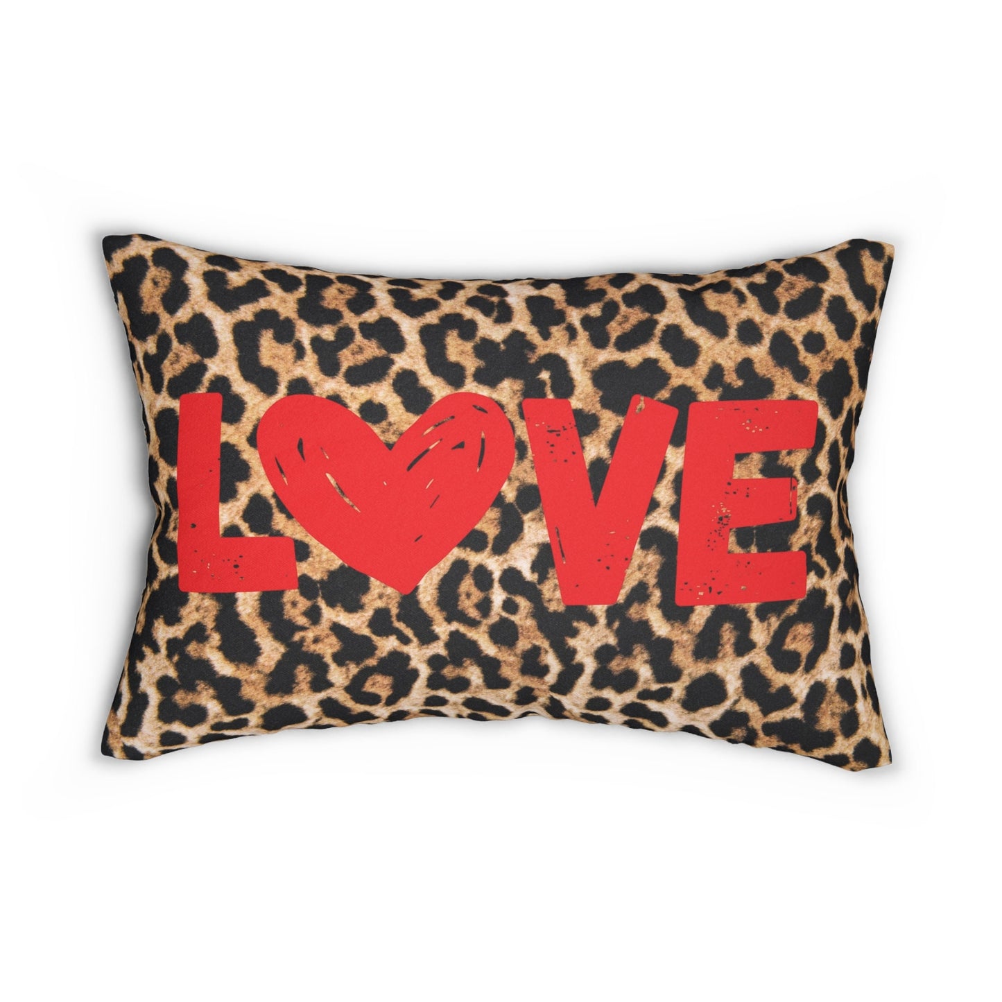 LOVE Leopard Print Pillow