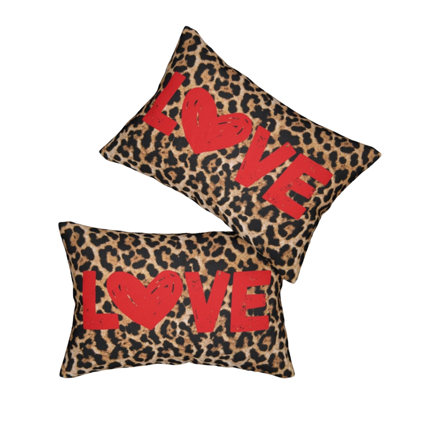 LOVE Leopard Print Pillow