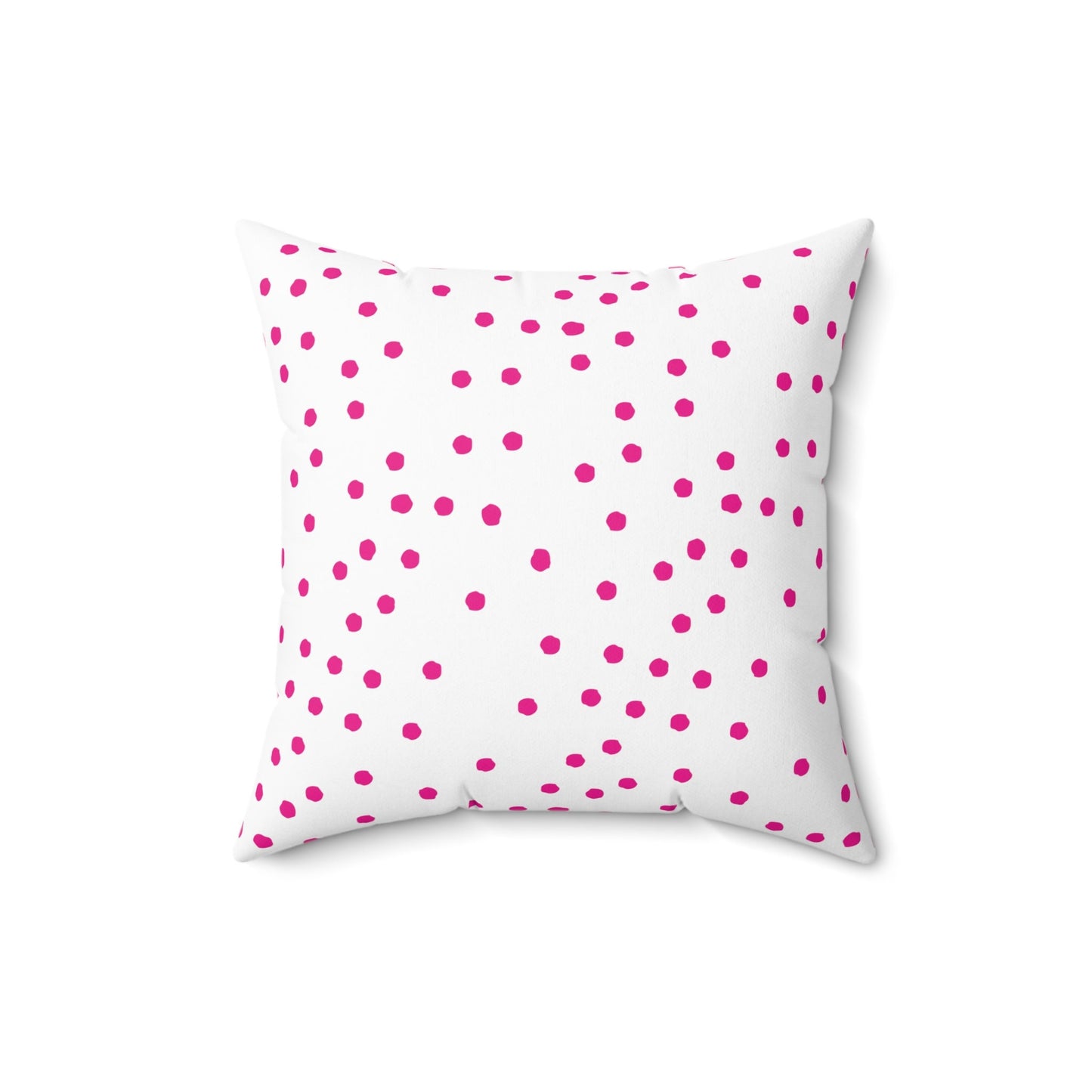 Pink Ditsy Dots Throw Pillow