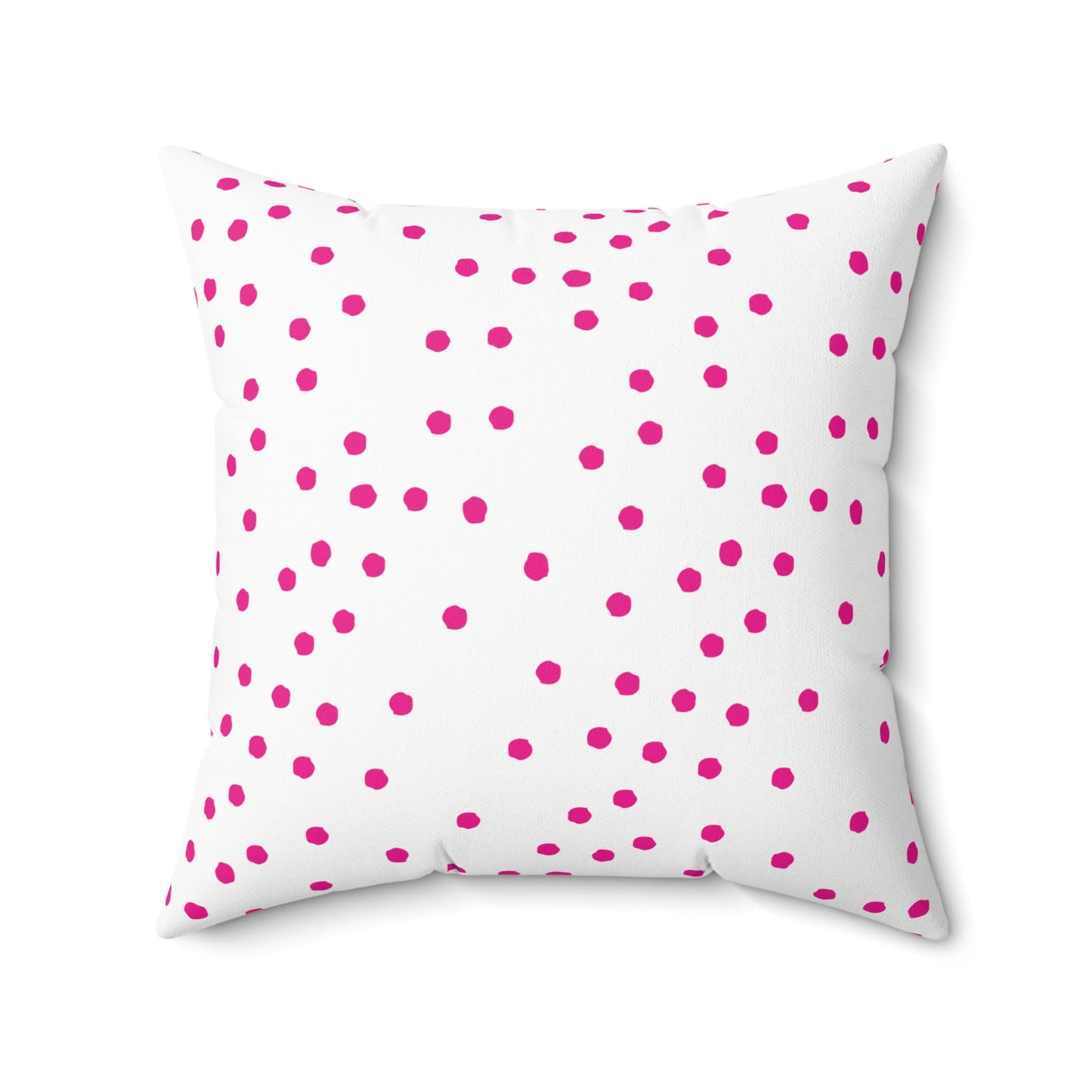 Pink Ditsy Dots Throw Pillow