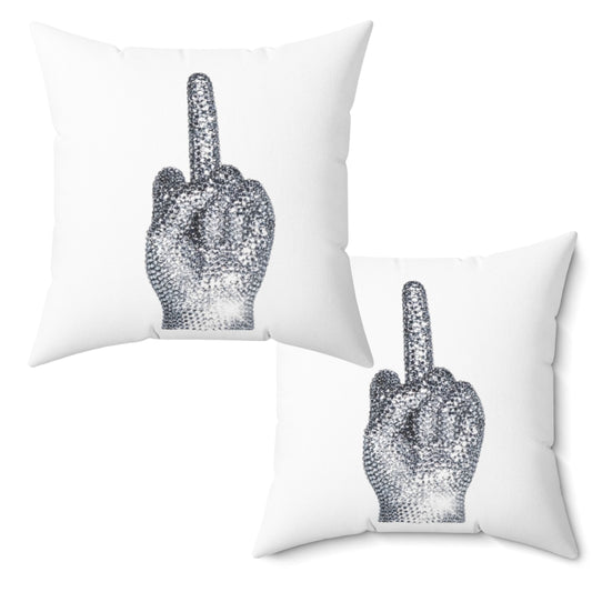 Disco Middle Finger Funky Maximalist Pillow