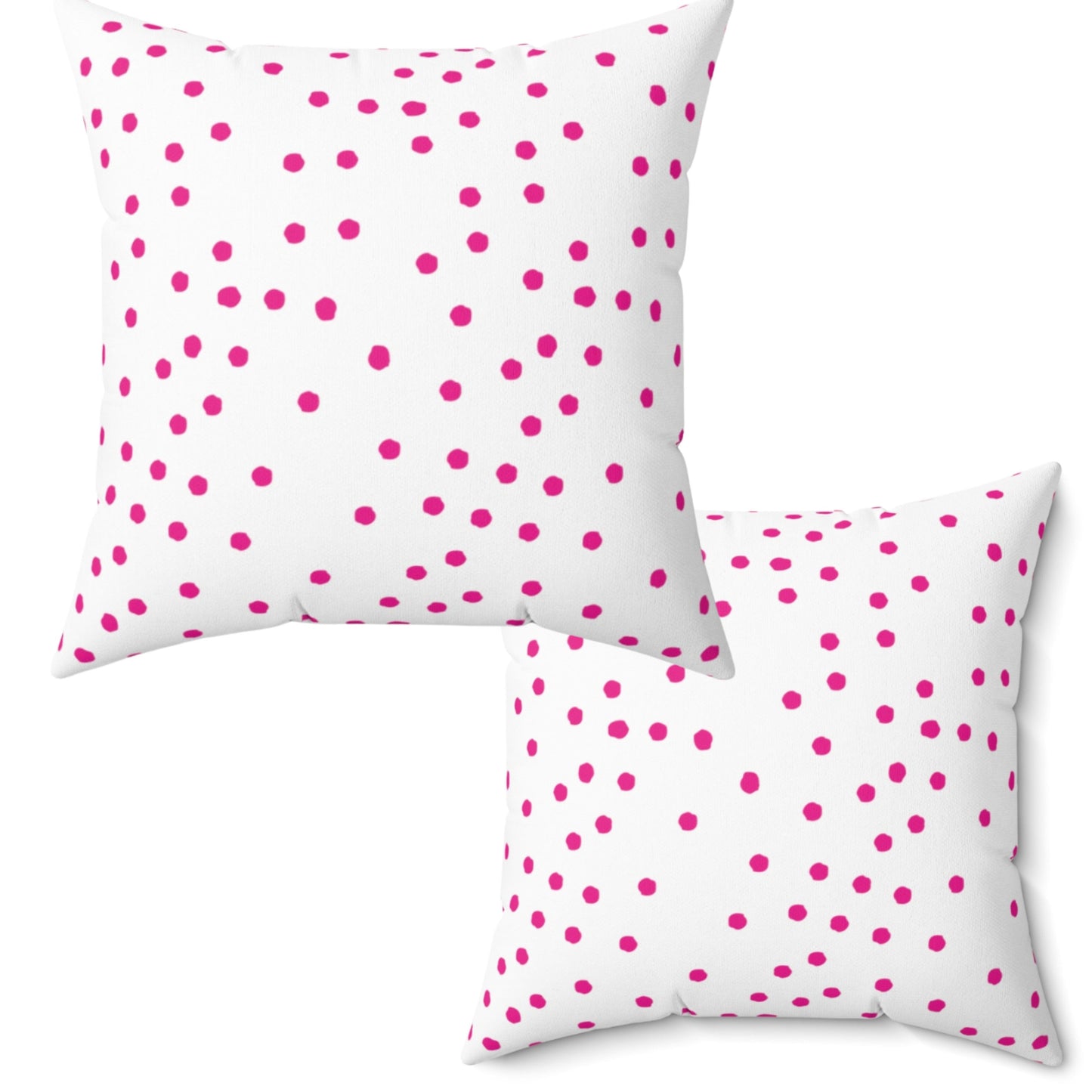 Pink Ditsy Dots Throw Pillow