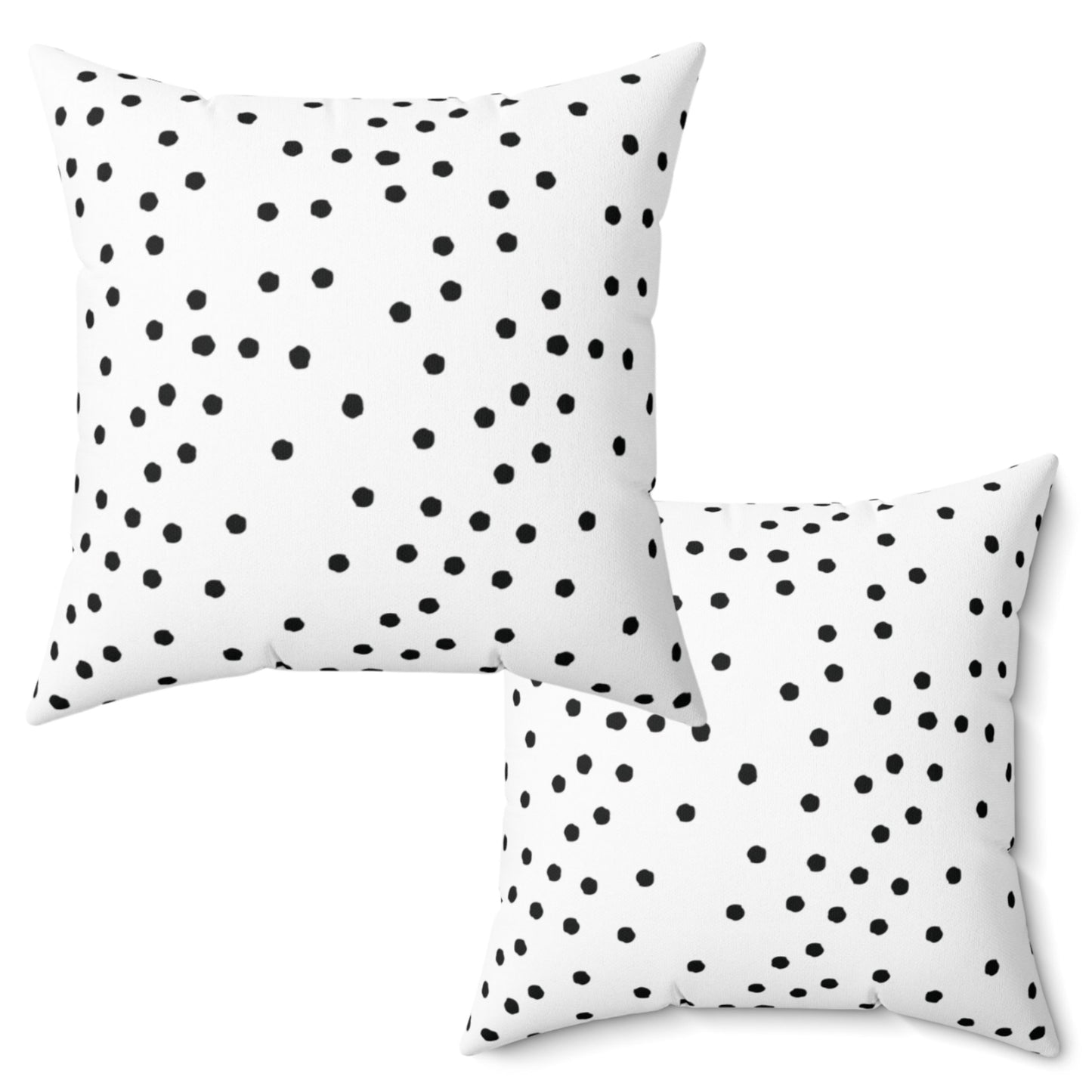 Black and White Polka Dots Throw Pillow