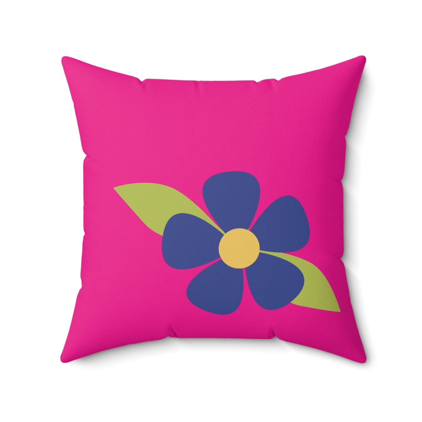 Bright Pink DAISY Mod Square Pillow