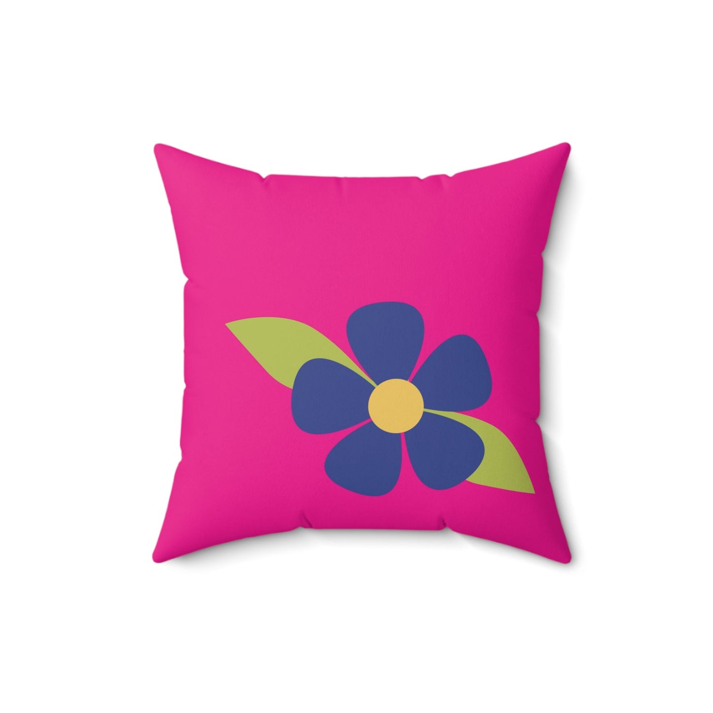 Bright Pink DAISY Mod Square Pillow