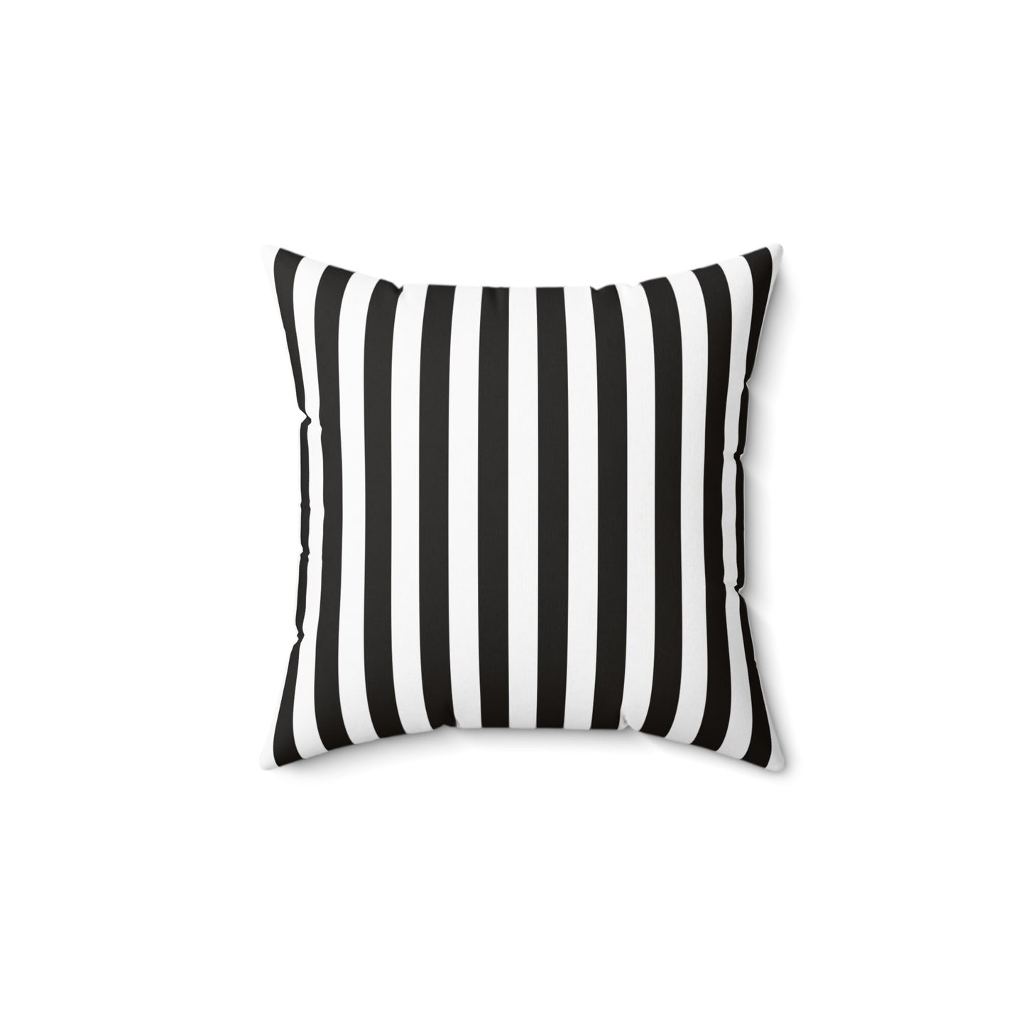 Black and White Striped Cushion