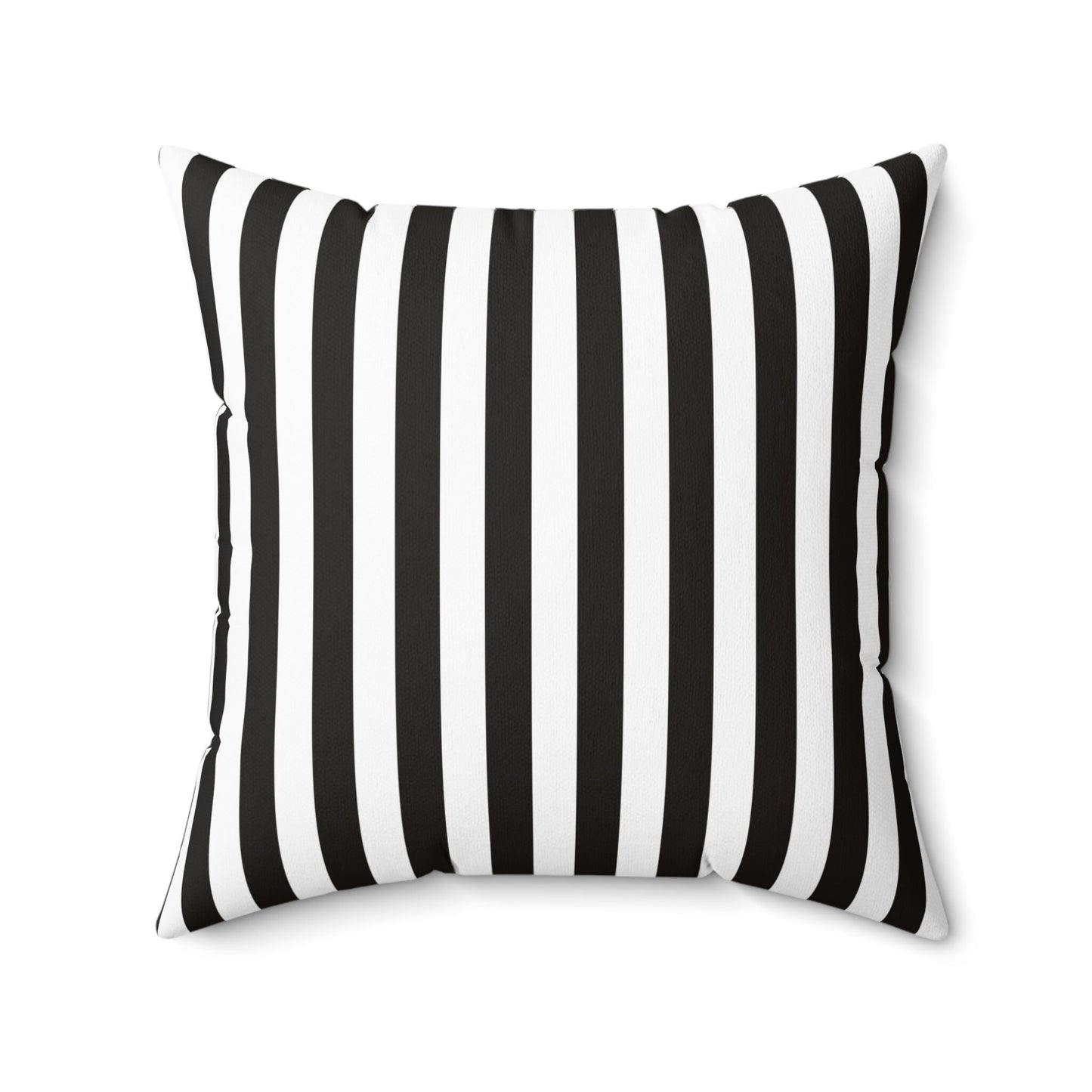 Black and White Striped Cushion