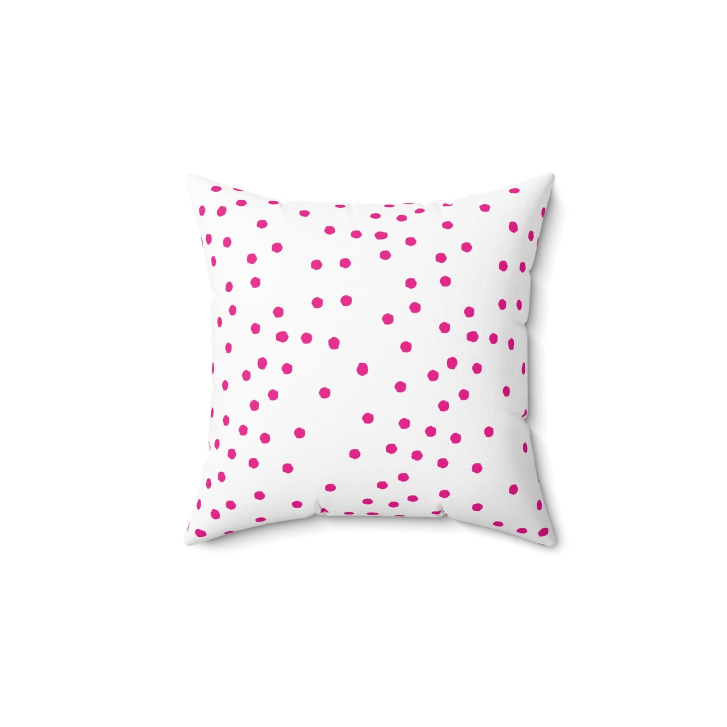 Pink Ditsy Dots Throw Pillow