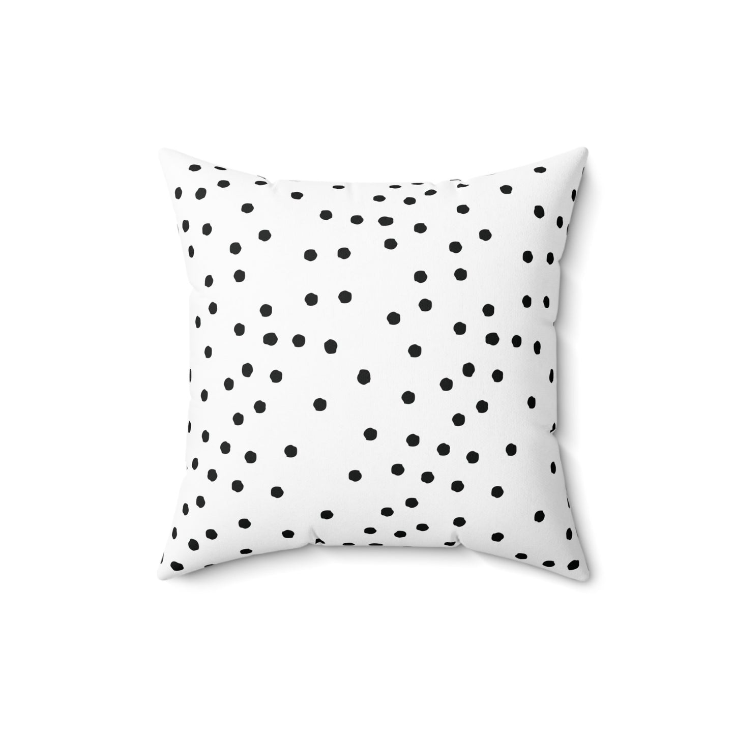 Black and White Polka Dots Throw Pillow