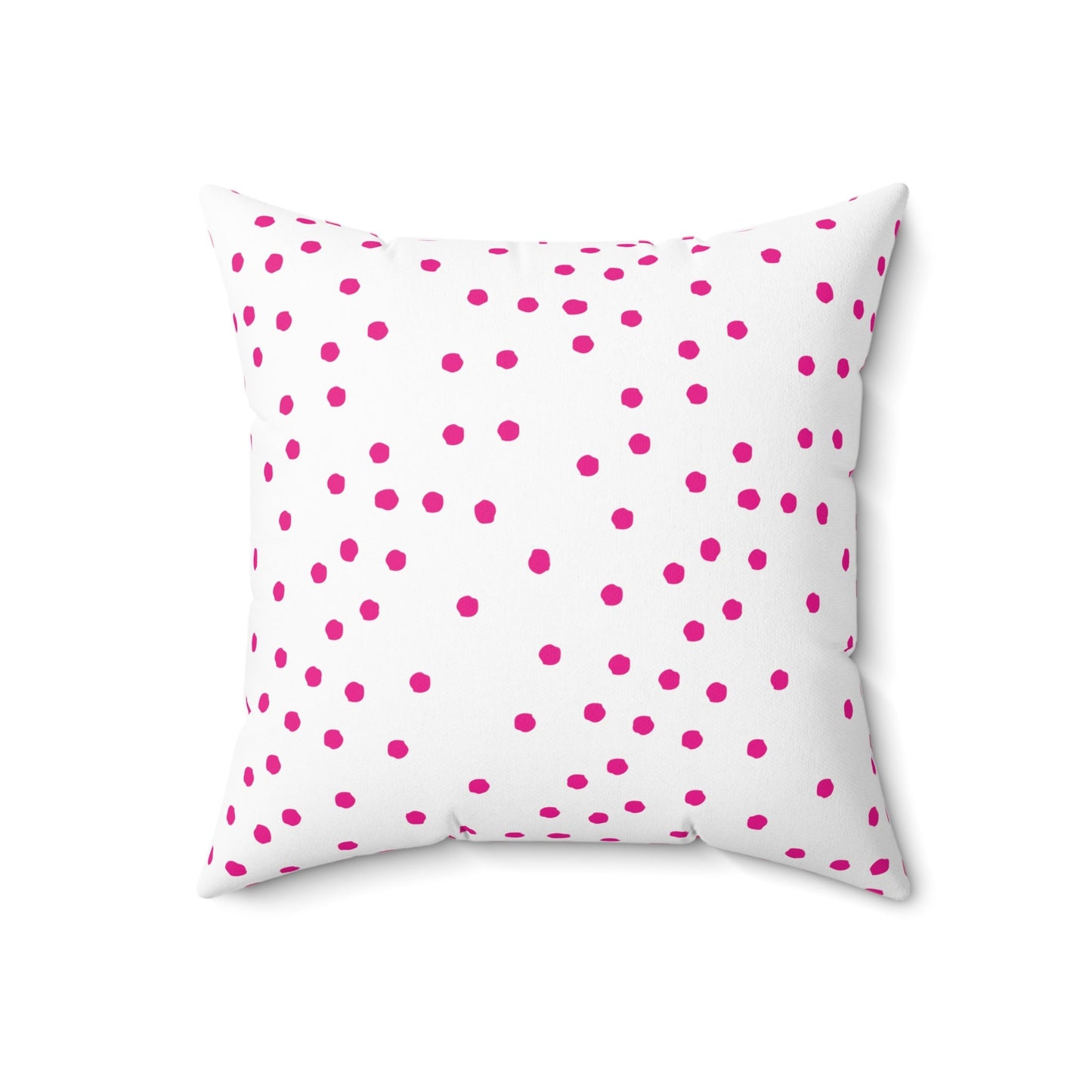 Pink Ditsy Dots Throw Pillow