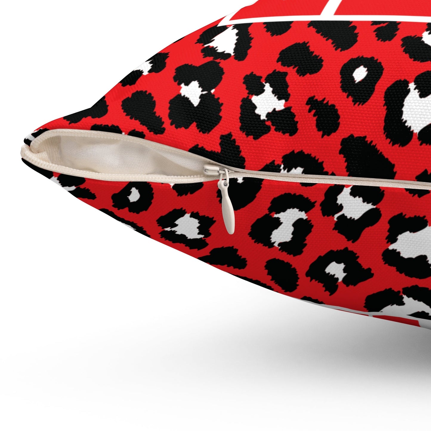 Red No Drama Leopard Print Pillow