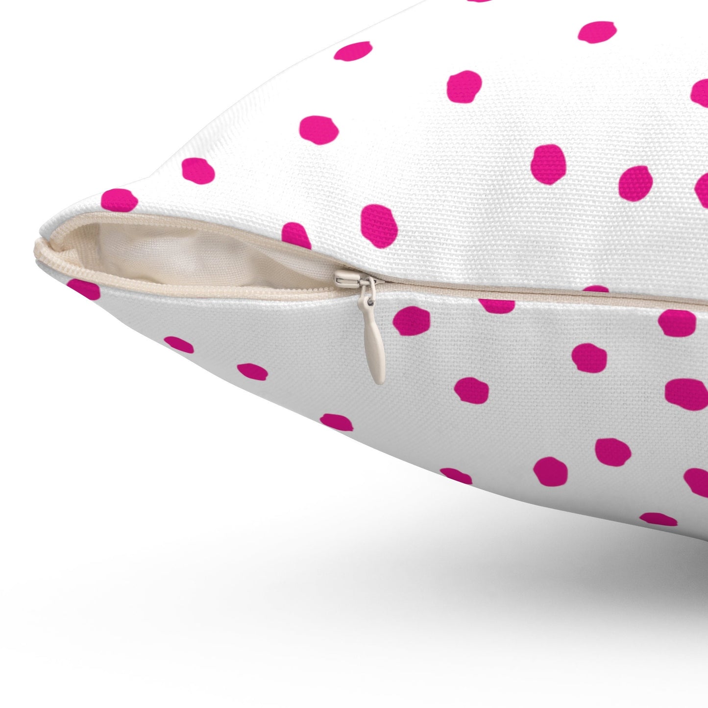 Pink Ditsy Dots Throw Pillow