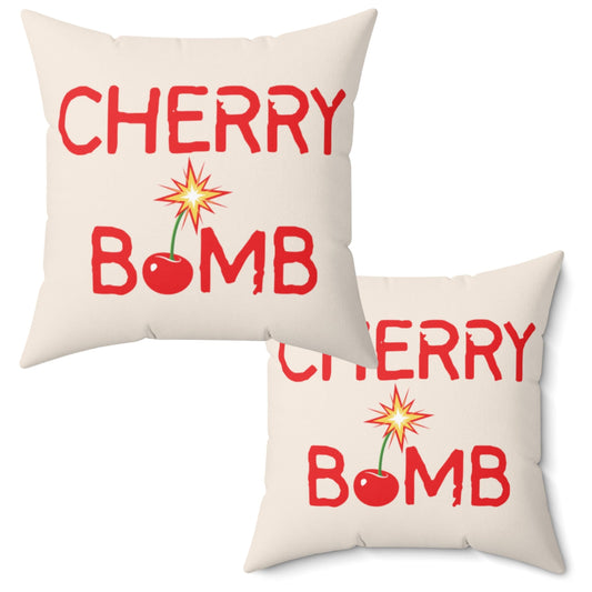 Cherry Bomb Cushion Red Pillow