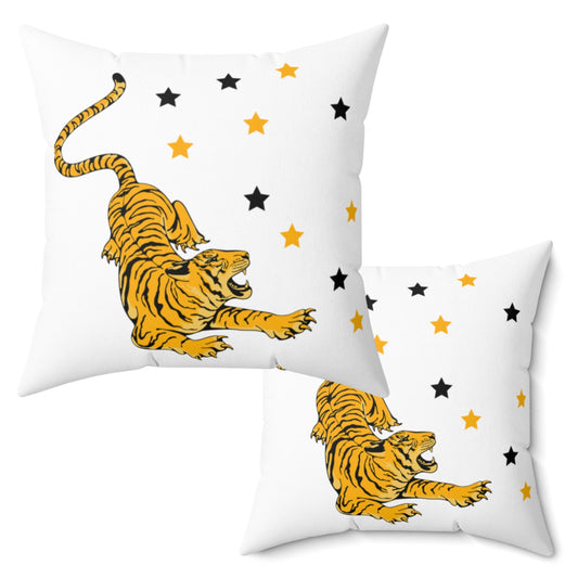 Tiger Print Throw Pillow Gold & Black